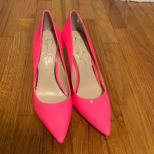 Neon pink Jessica Simpson pumps